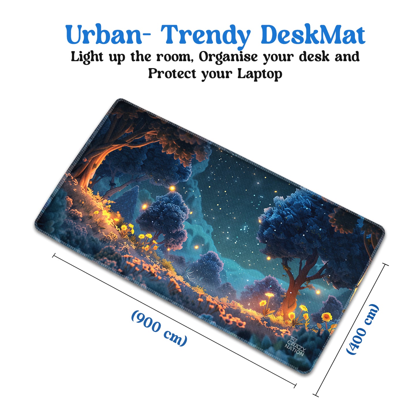 Twinkling Night Stiched Desk Mat