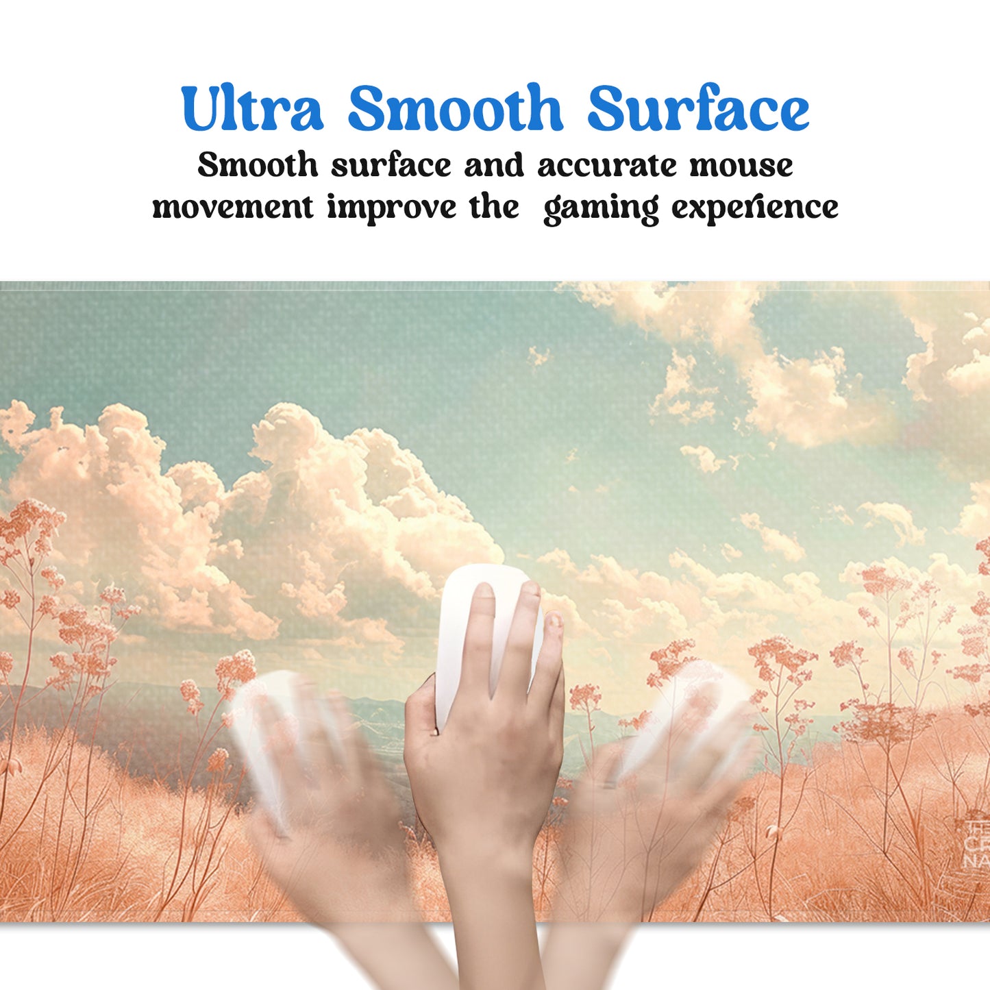 Tranquil Meadow Stiched Desk Mat