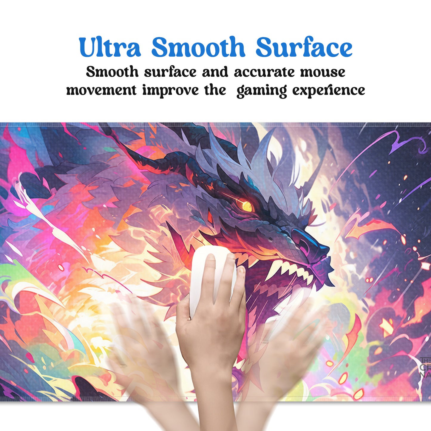 Fiery Dragon’s Roar Stiched Desk Mat