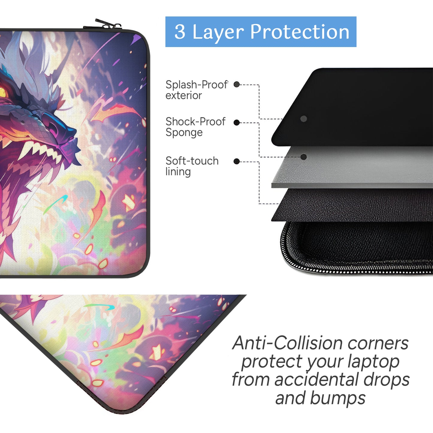 Fiery Dragon’s Roar Laptop Sleeve
