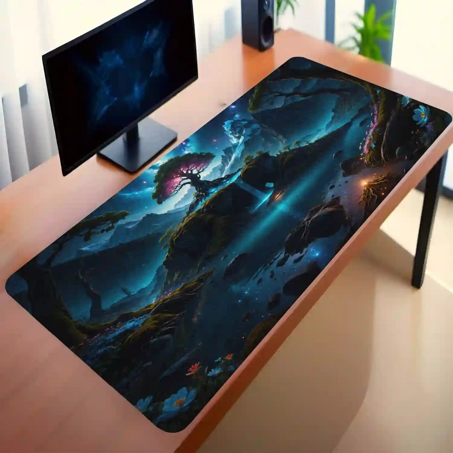 Moonlit Enchanted Tree Desk Mat