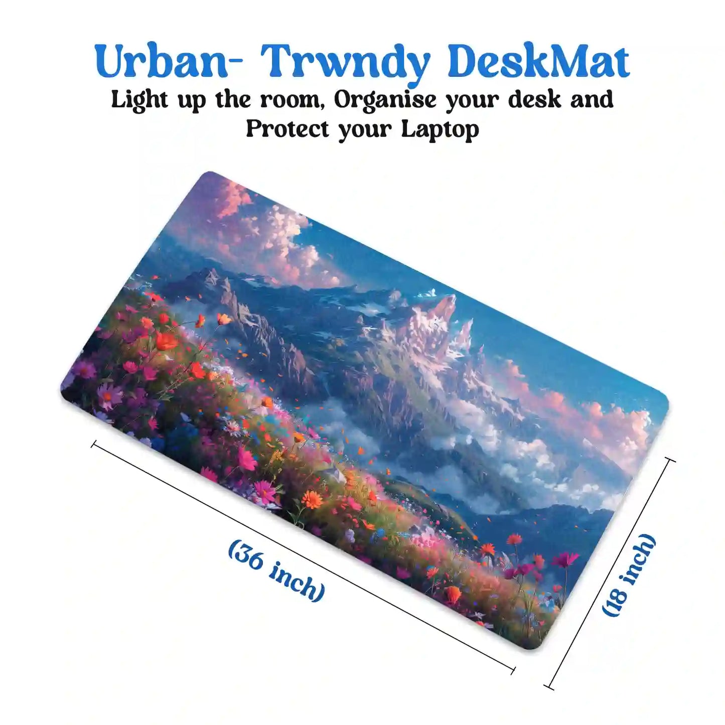 Majestic Mountain Bloom Desk Mat