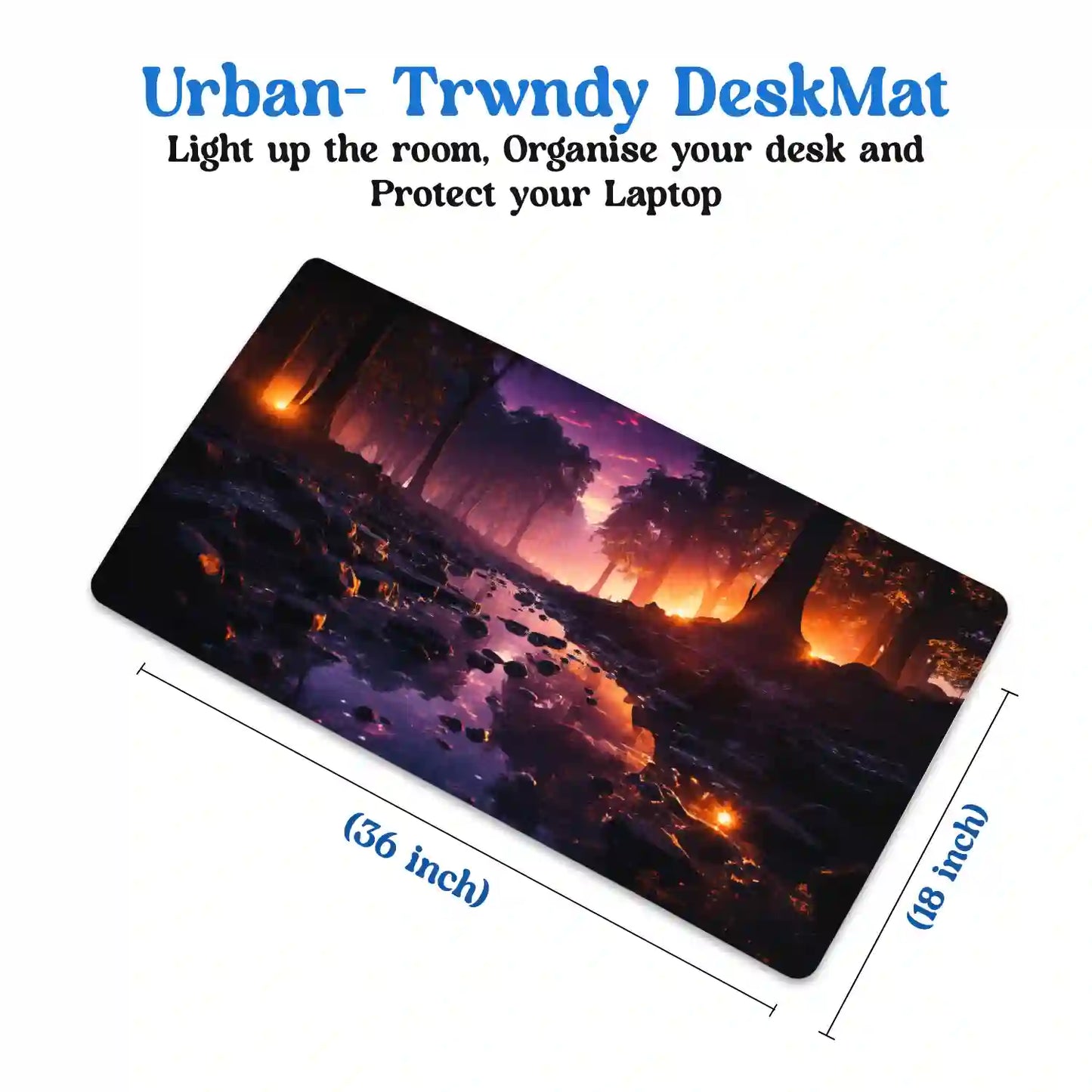 Enchanted Forest at Twilight Desk Mat