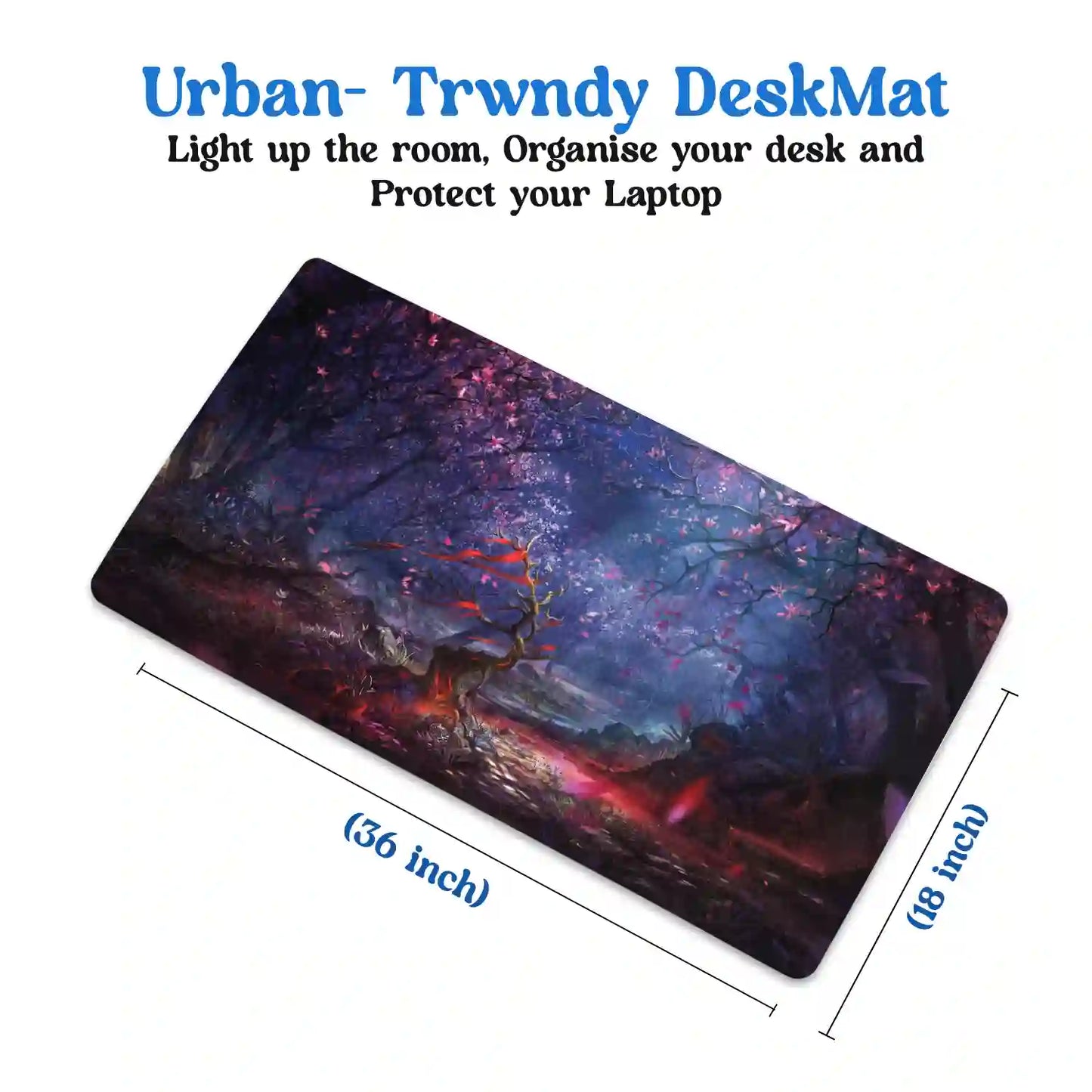 Enchanted Twilight Grove Desk Mat