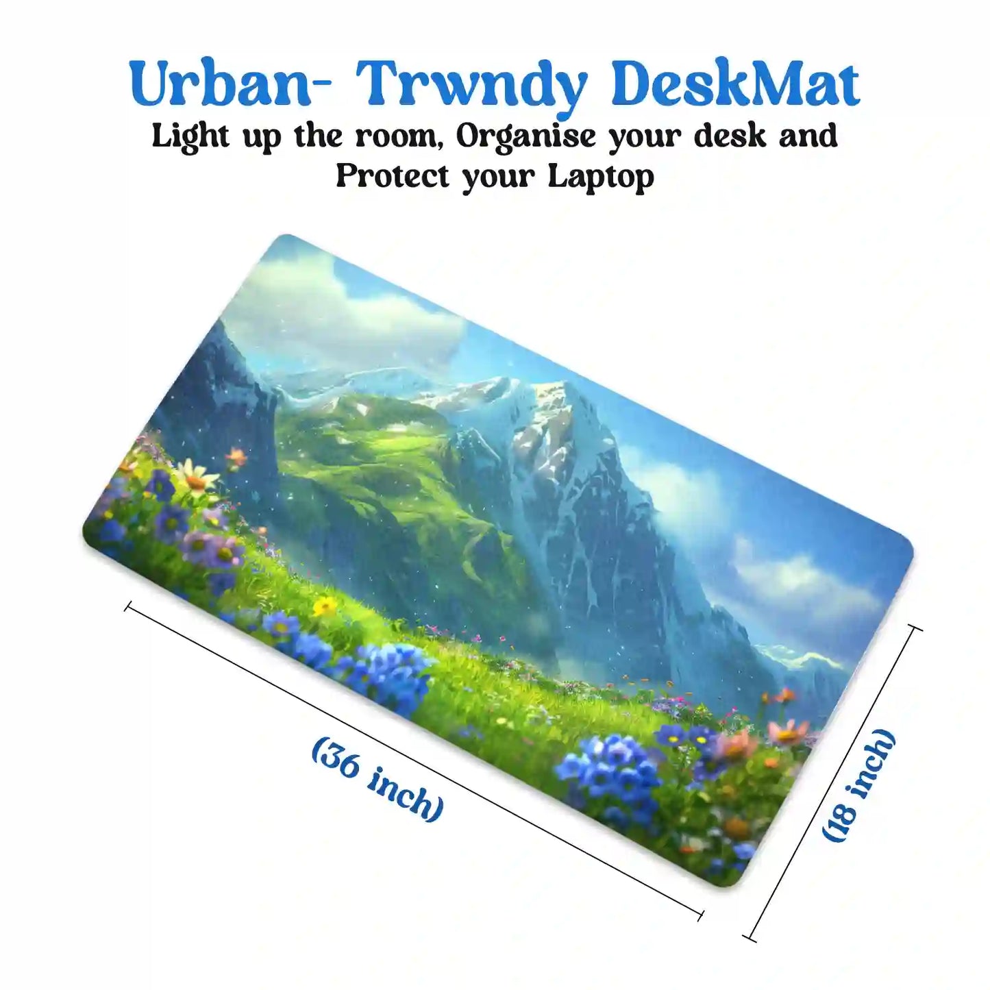 Serene Alpine Meadow Desk Mat