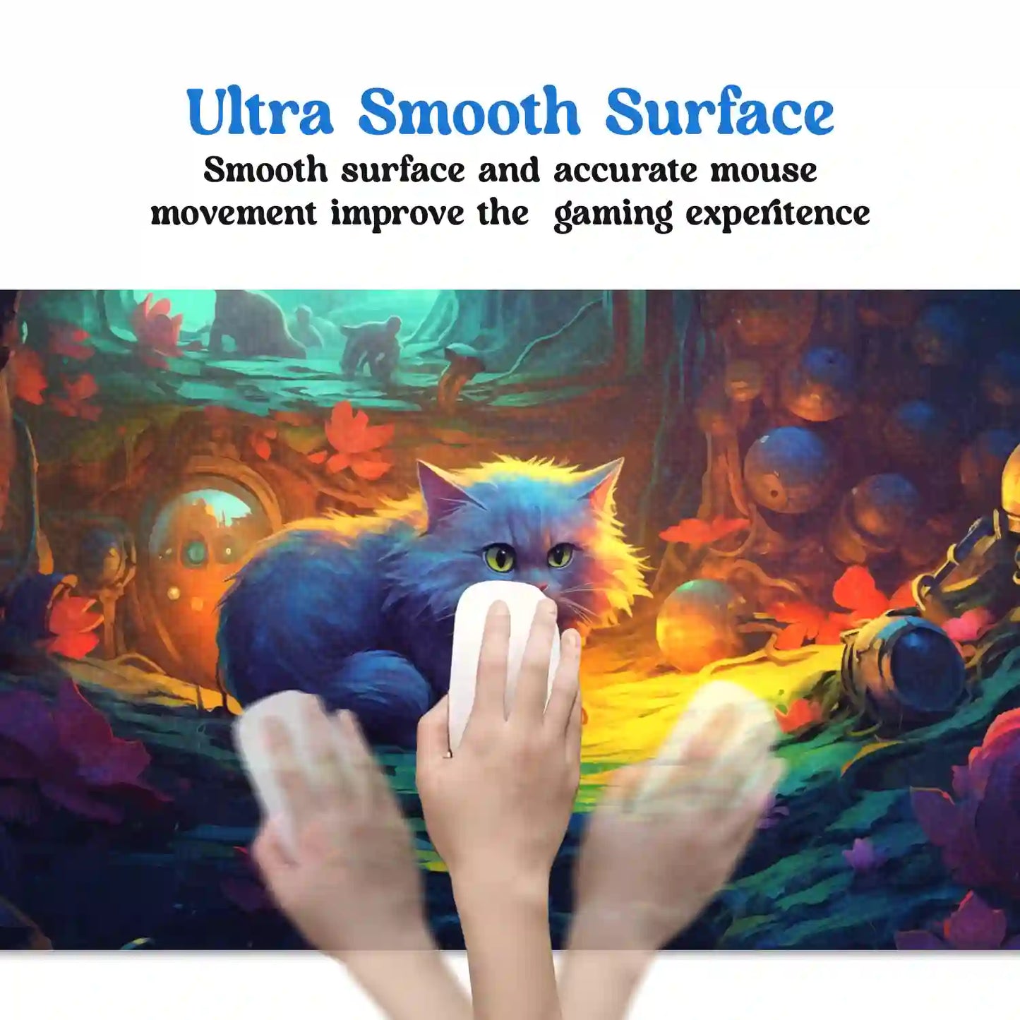 Neon Jungle Cat Desk Mat