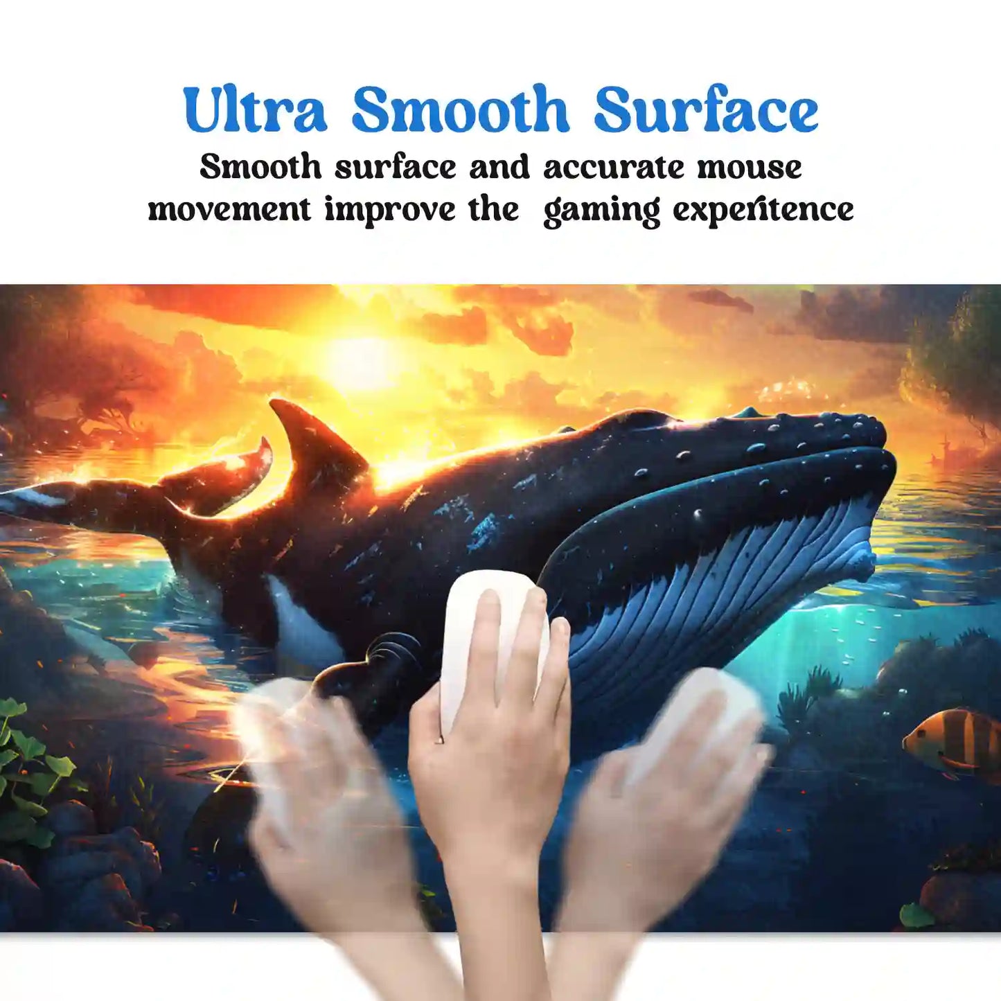 Sunset Whale Journey Desk Mat