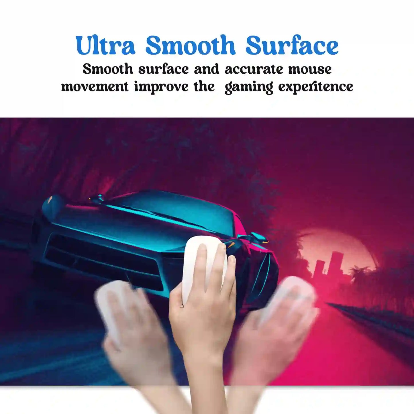 Neon Night Drive Desk Mat