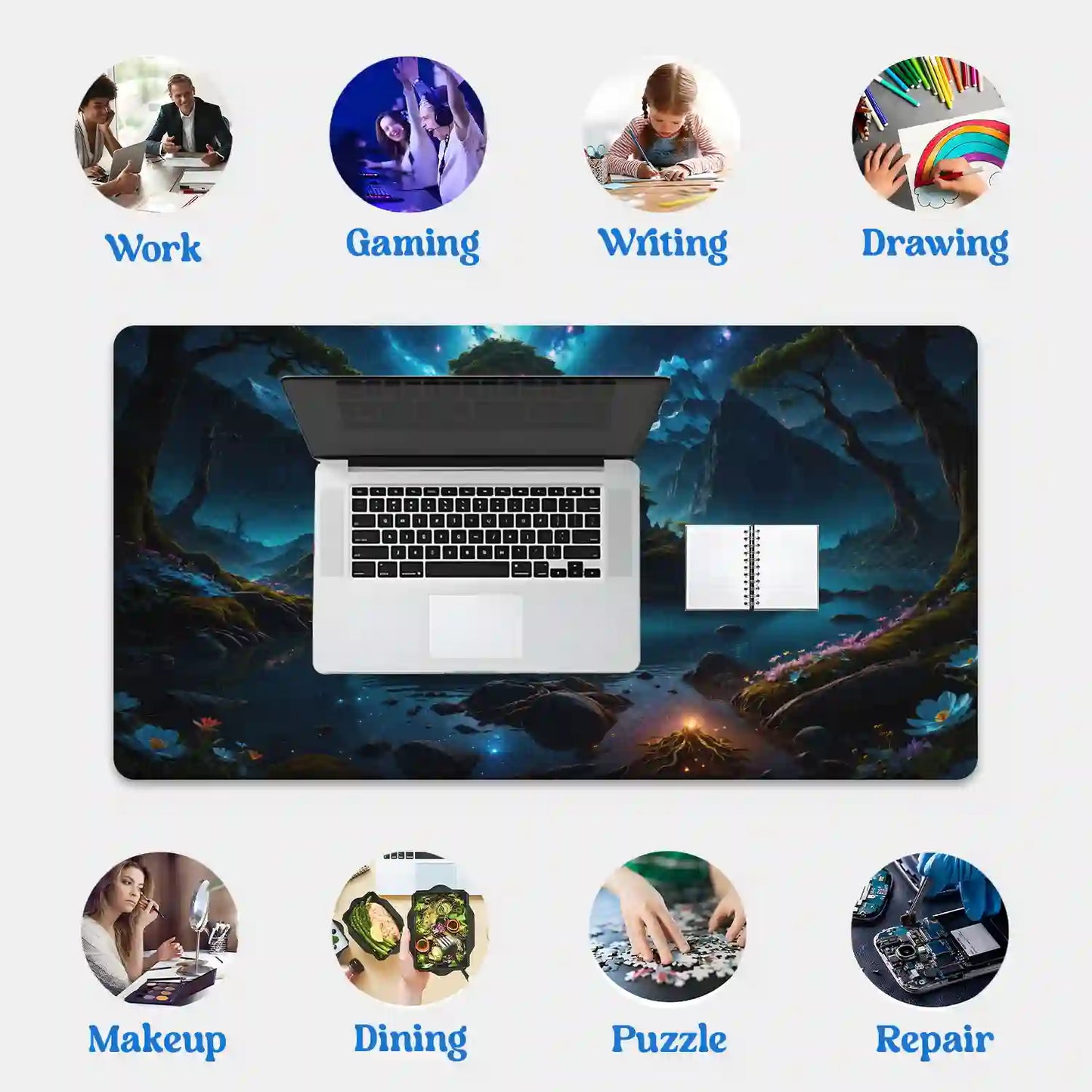 Moonlit Enchanted Tree Desk Mat