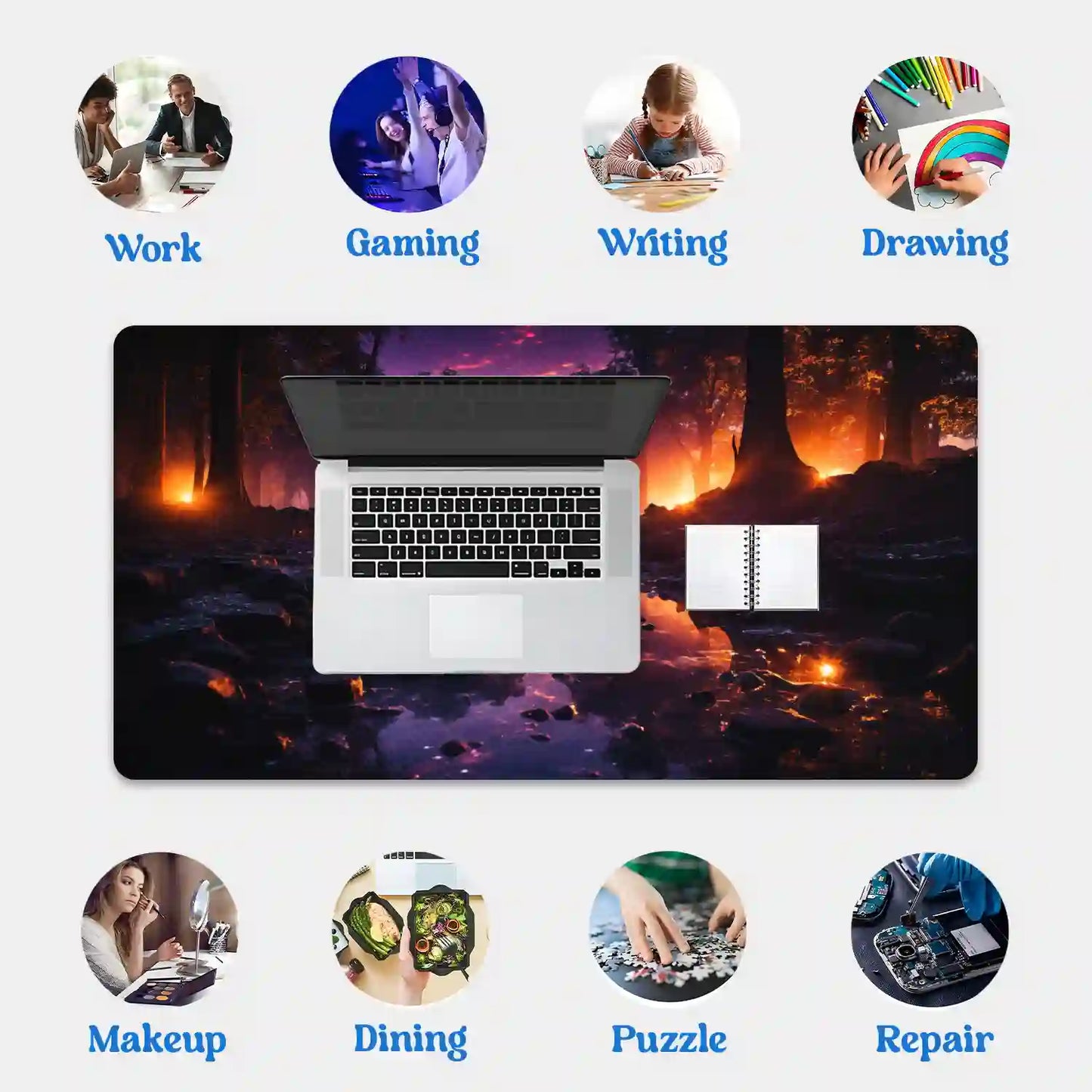 Enchanted Forest at Twilight Desk Mat