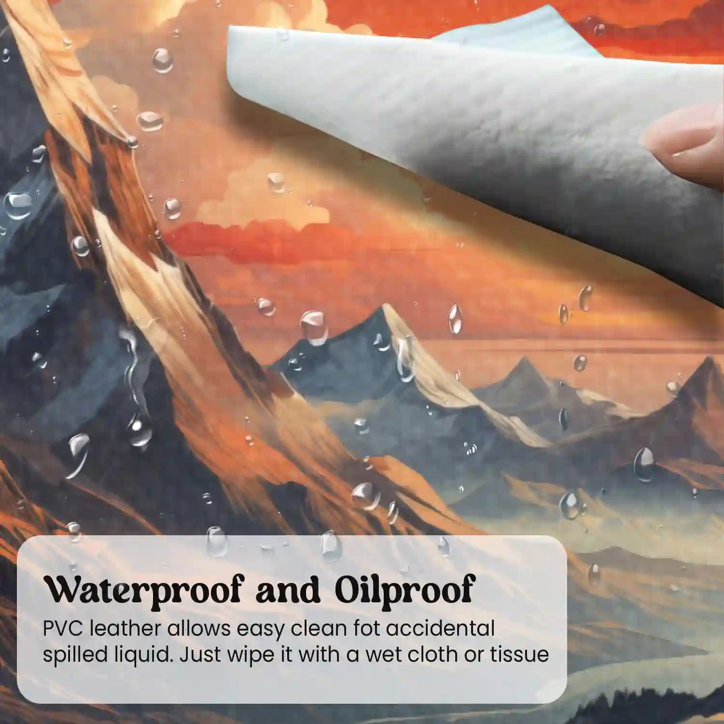 Majestic Mountain Sunset Desk Mat