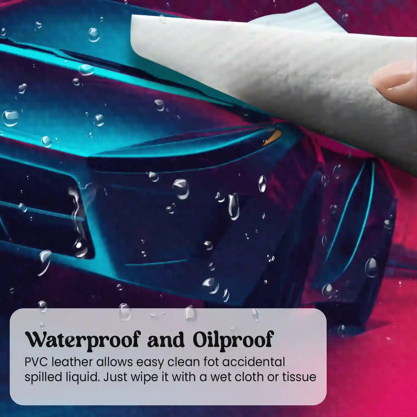 Neon Night Drive Desk Mat