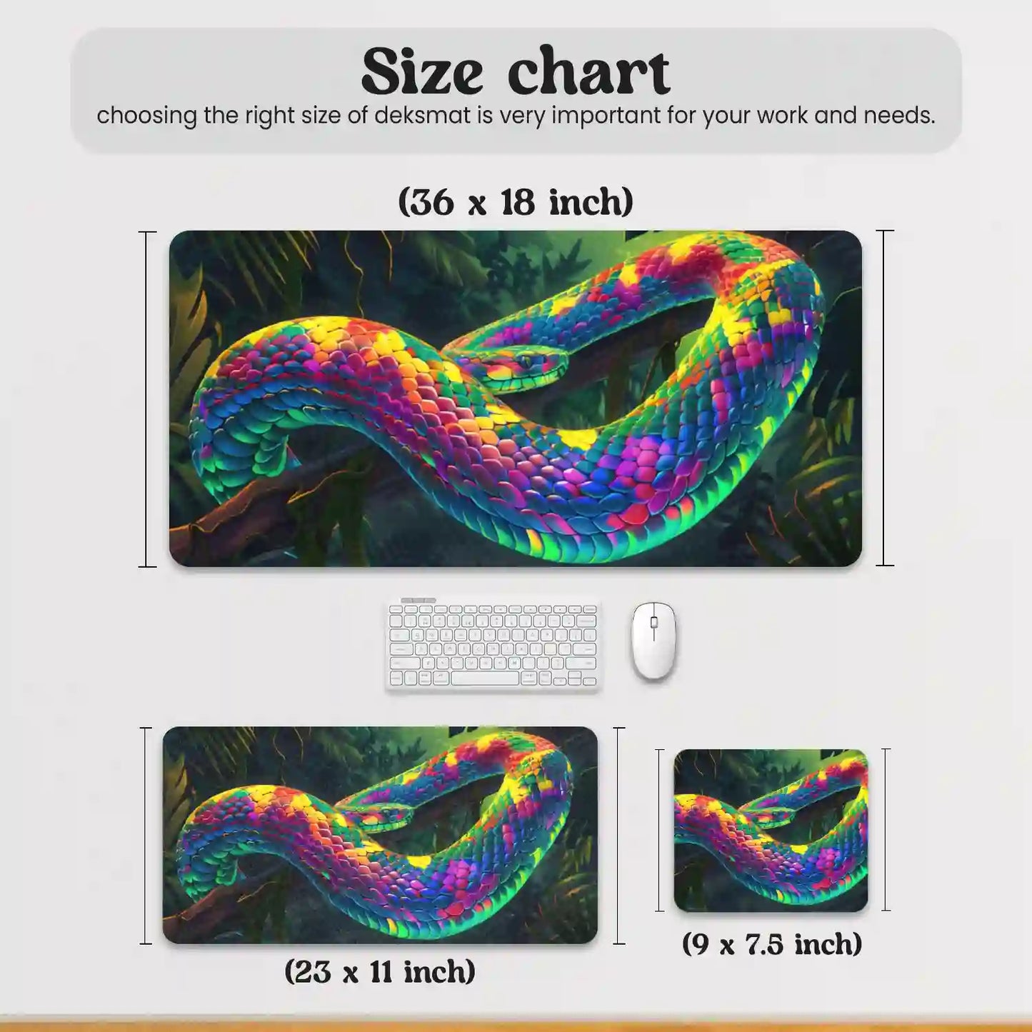 Vibrant Jungle Serpent Desk Mat