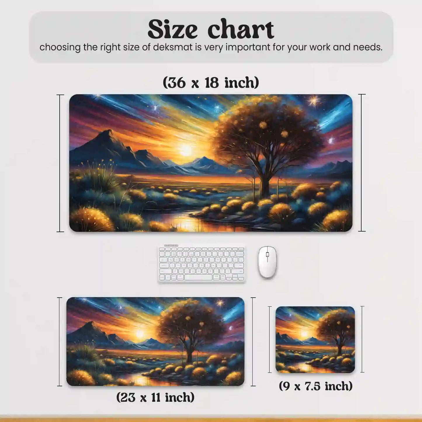 Celestial Sunset Oasis Desk Mat