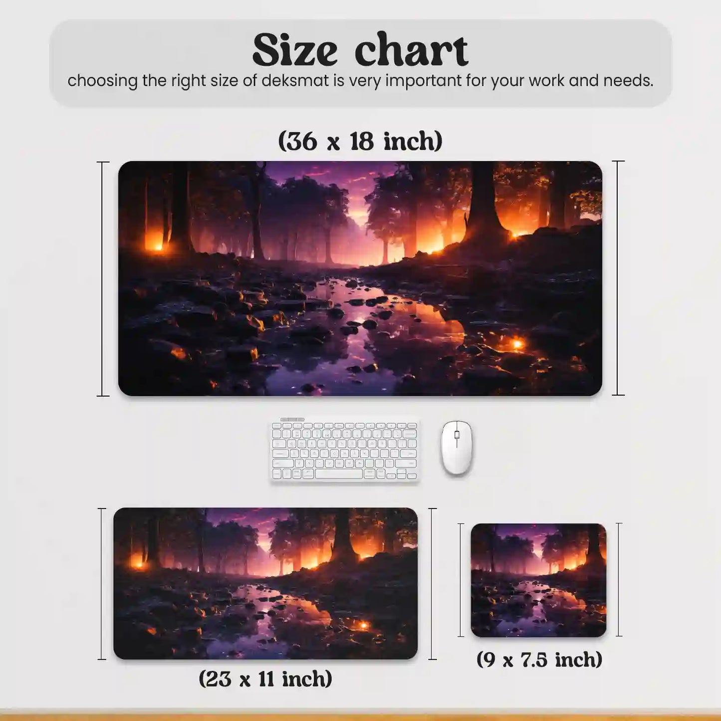 Enchanted Forest at Twilight Desk Mat