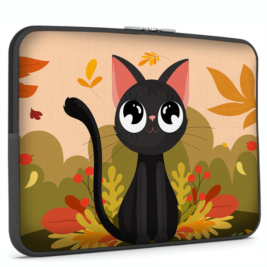 Autumn Cat Delight Laptop Sleeve