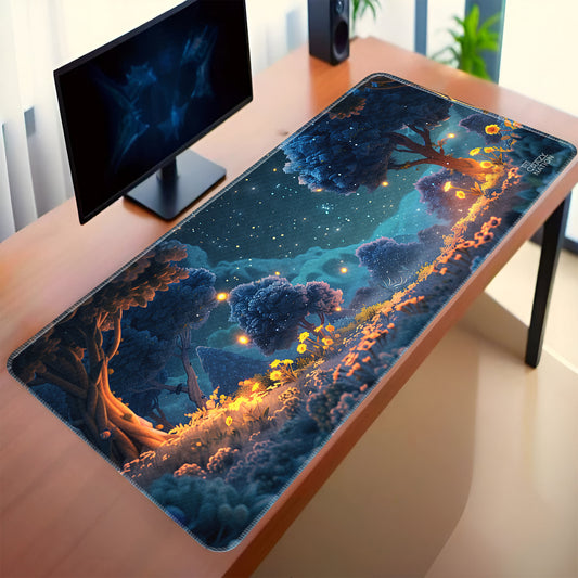 Twinkling Night Stiched Desk Mat