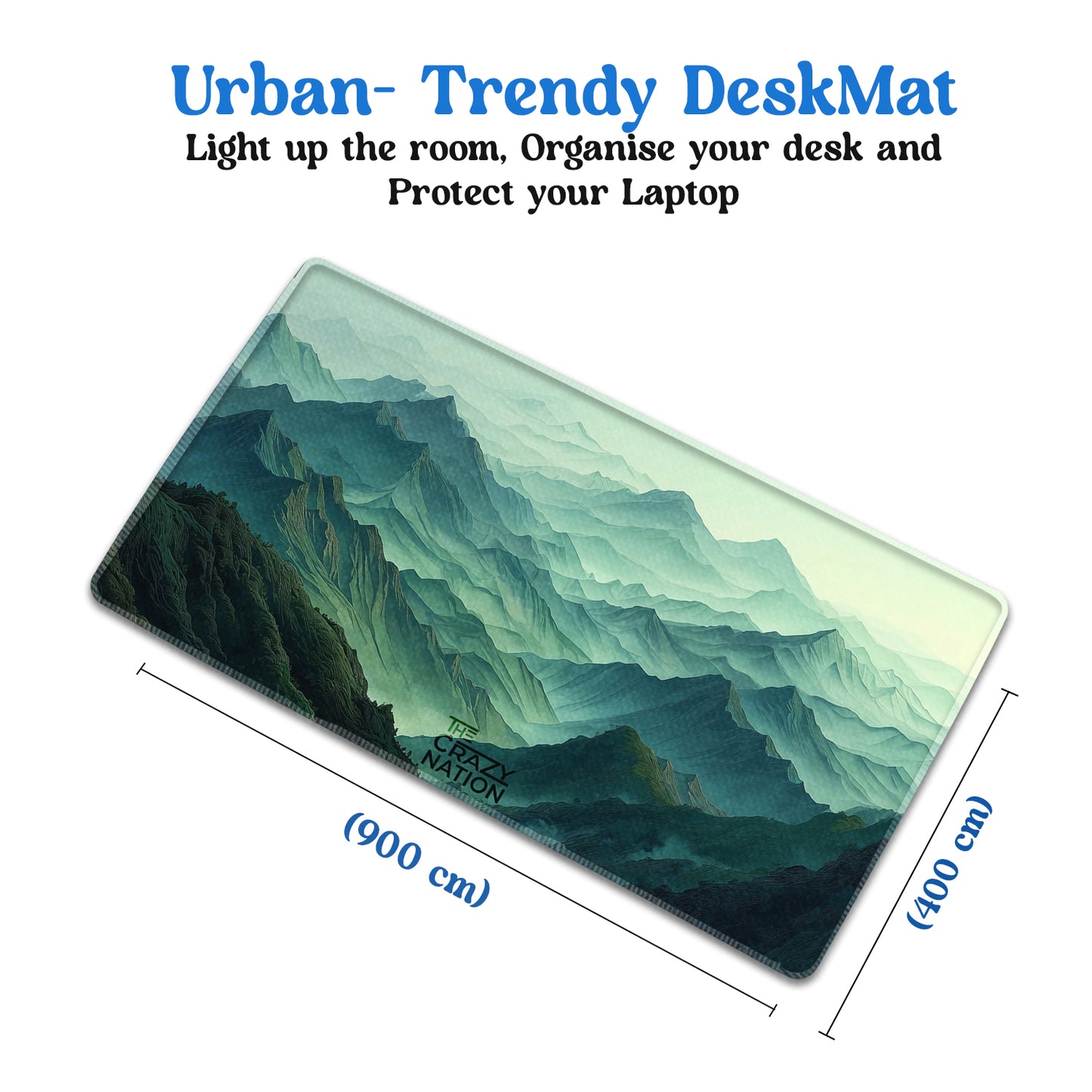 Green Forest Stitched Desk Mat