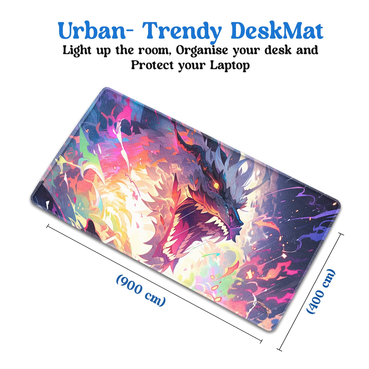 Fiery Dragon’s Roar Stiched Desk Mat