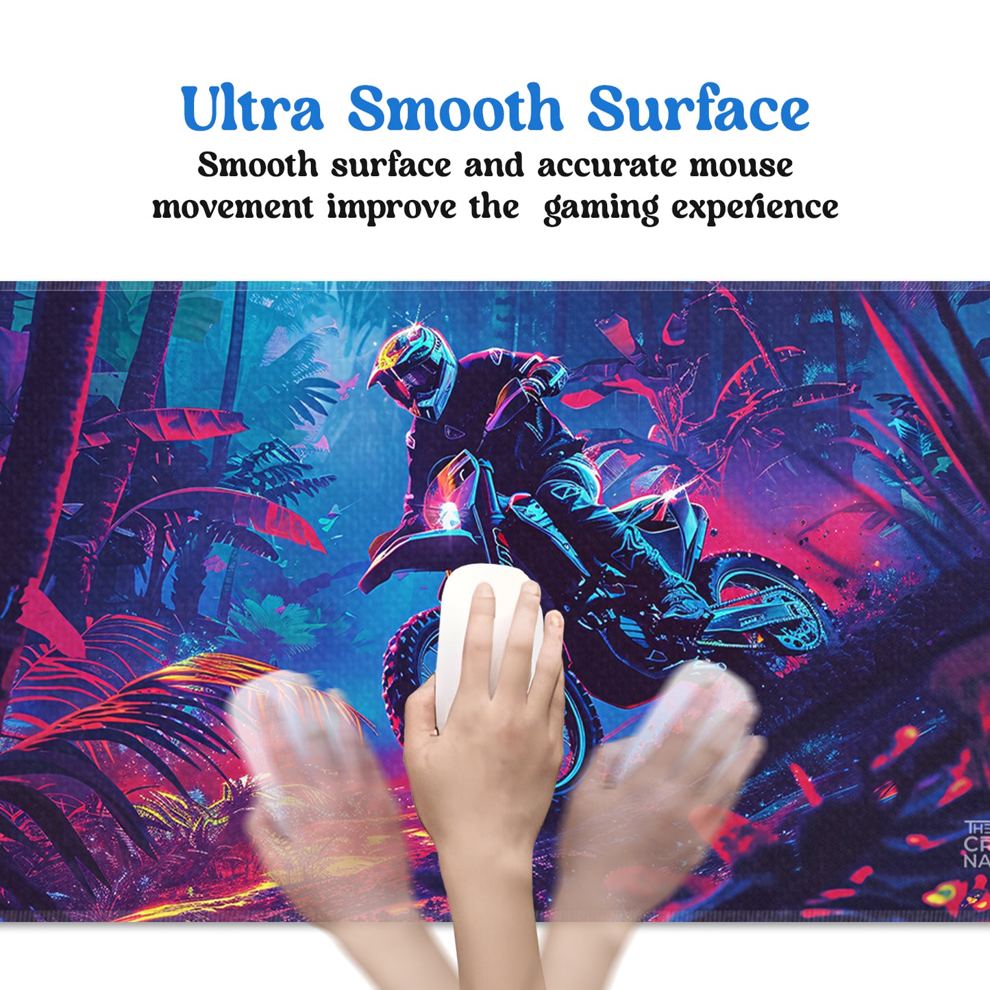 Neon Jungle Ride Stiched Desk Mat