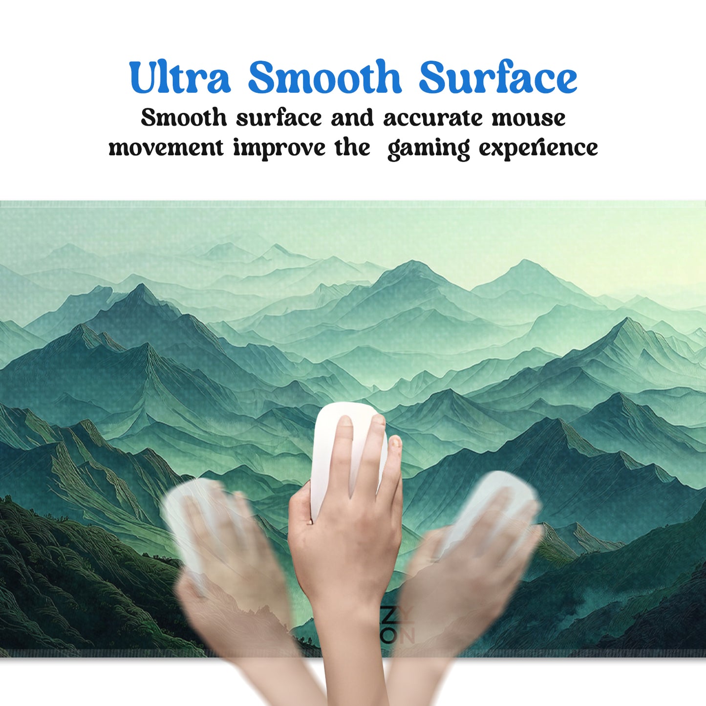 Green Forest Stitched Desk Mat