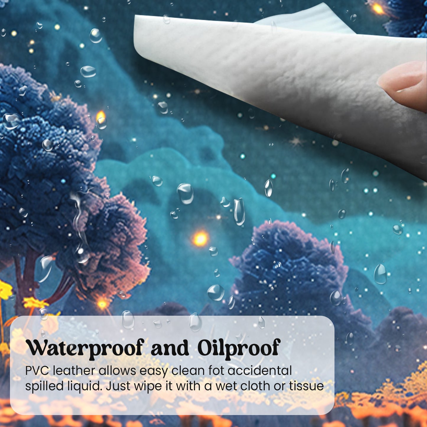 Twinkling Night Stiched Desk Mat