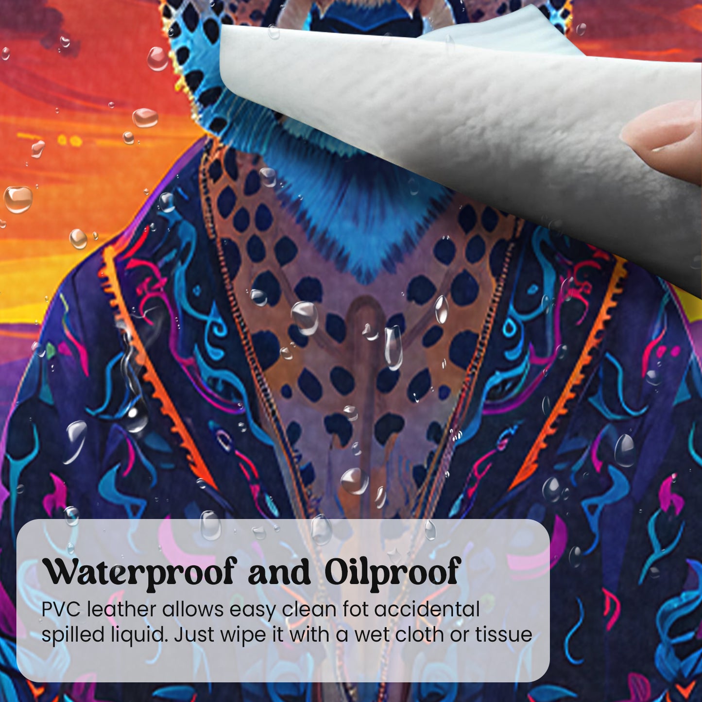 Zen Cheetah at Dusk Stiched Desk Mat