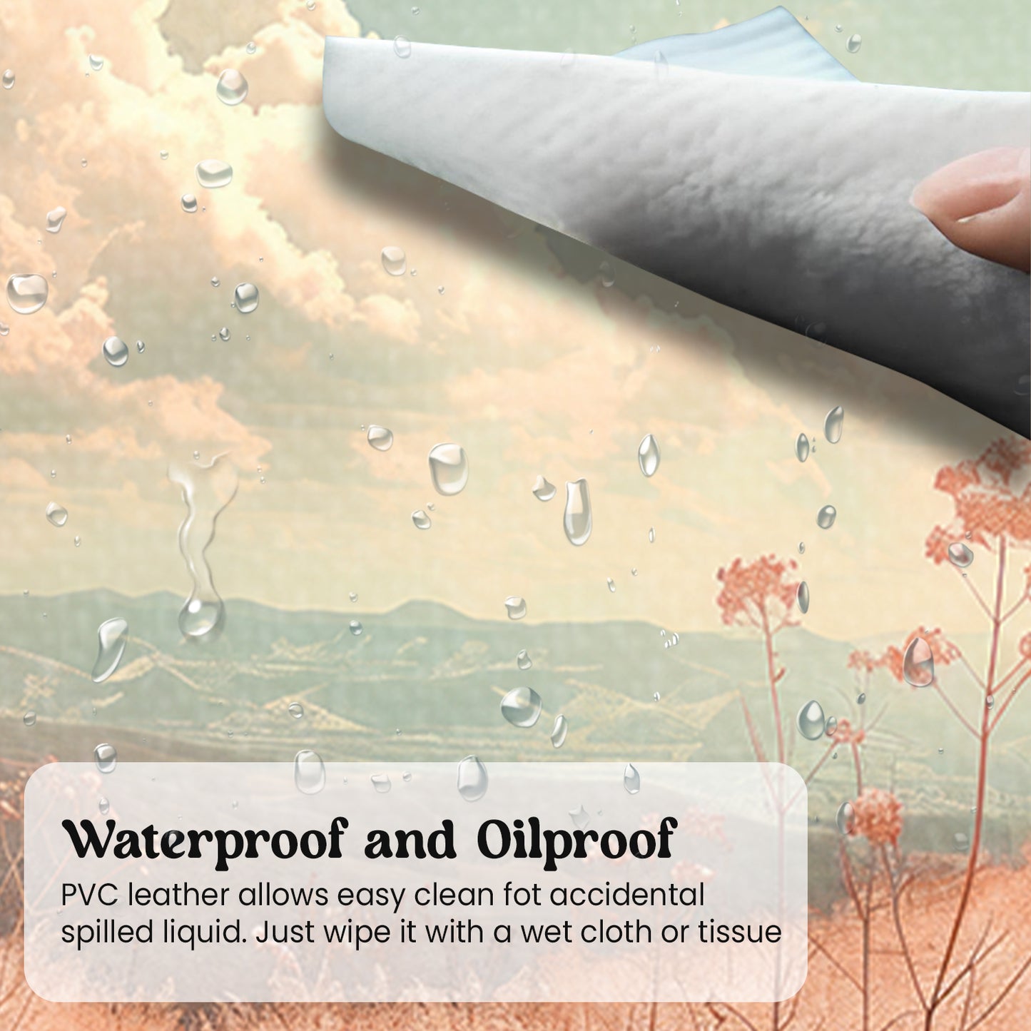 Tranquil Meadow Stiched Desk Mat