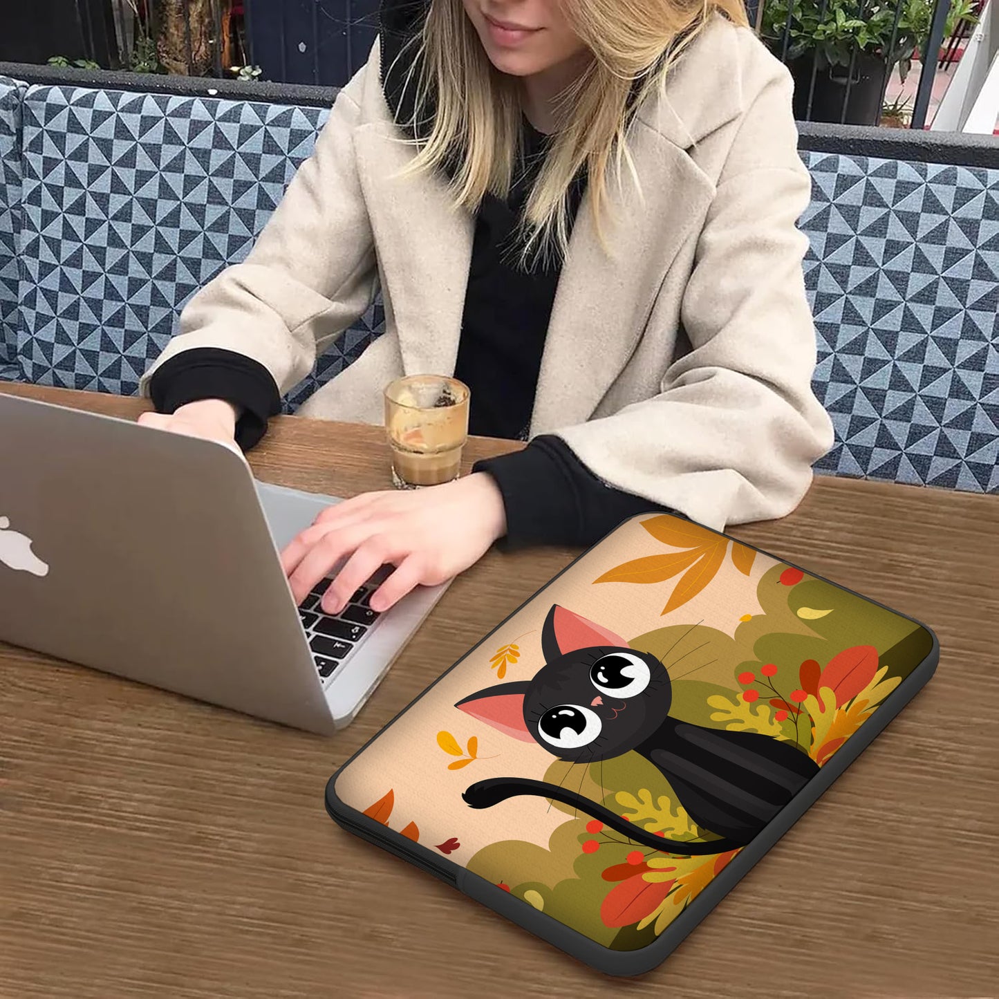 Autumn Cat Delight Laptop Sleeve