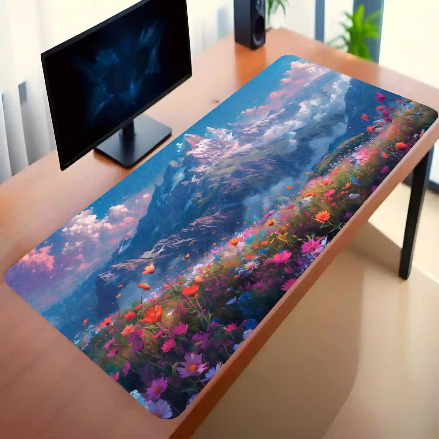 Majestic Mountain Bloom Desk Mat