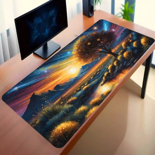 Celestial Sunset Oasis Desk Mat