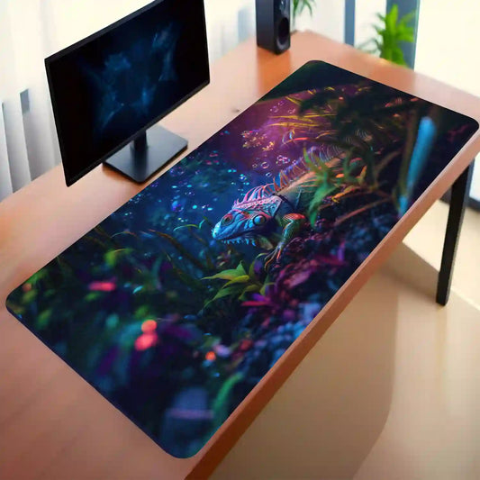 Mystical Jungle Iguana Desk Mat