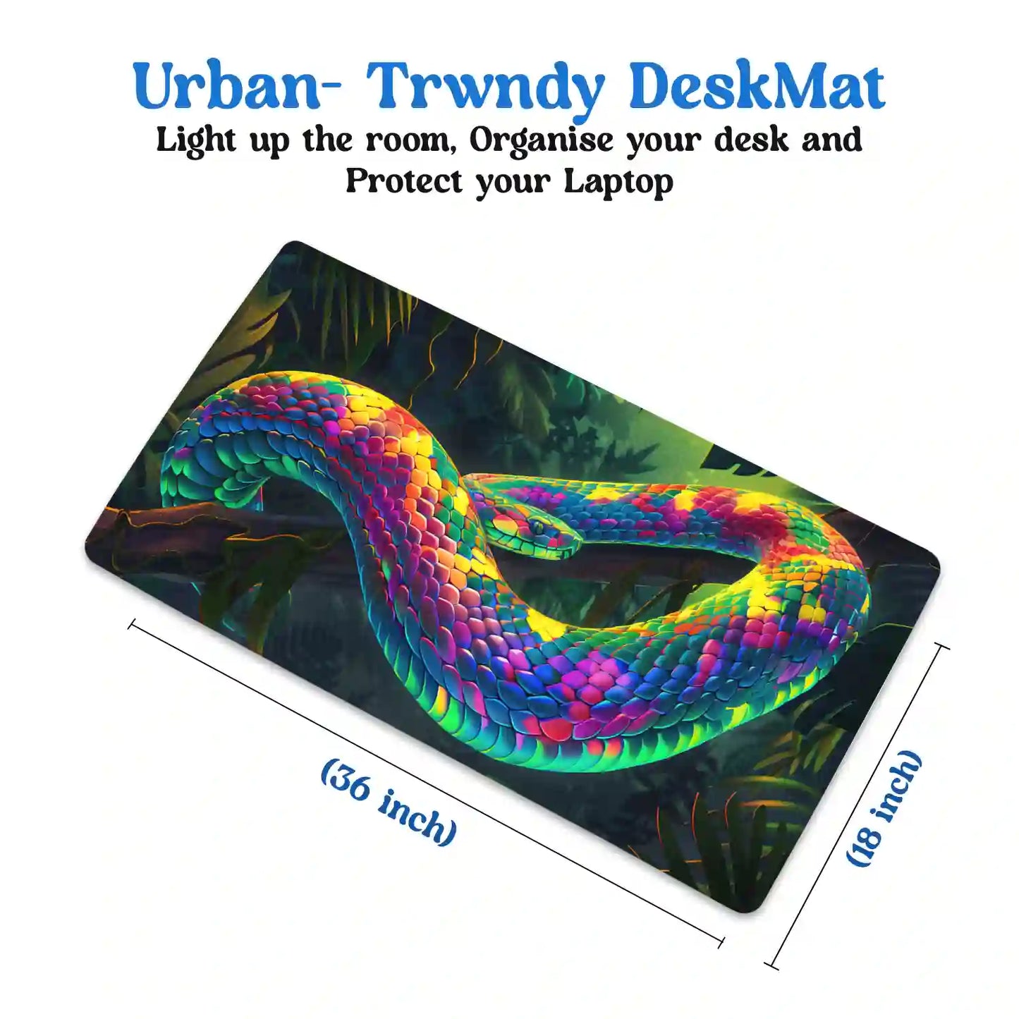 Vibrant Jungle Serpent Desk Mat