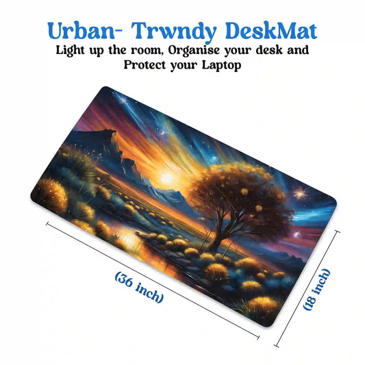 Celestial Sunset Oasis Desk Mat