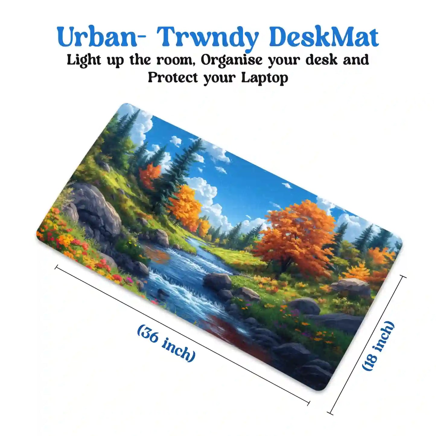 Autumn Stream Serenity Desk Mat