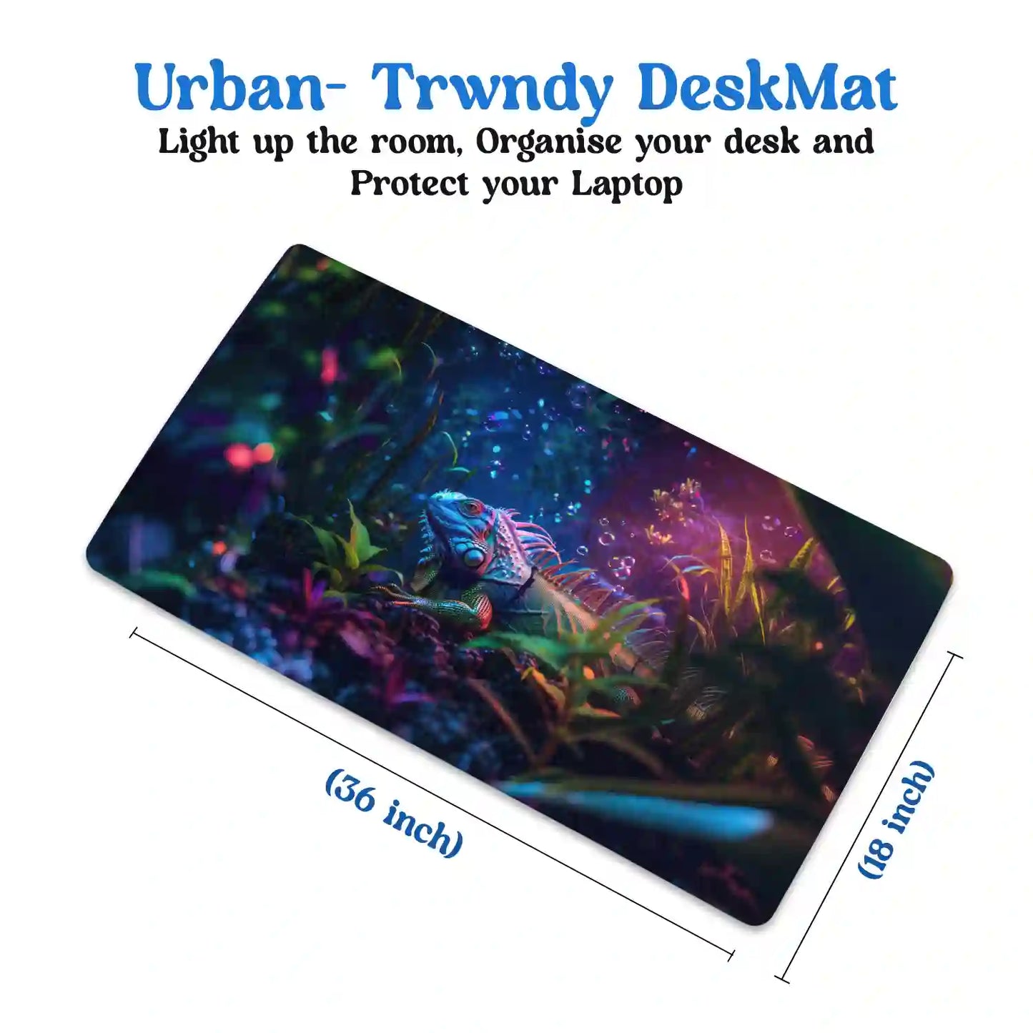 Mystical Jungle Iguana Desk Mat