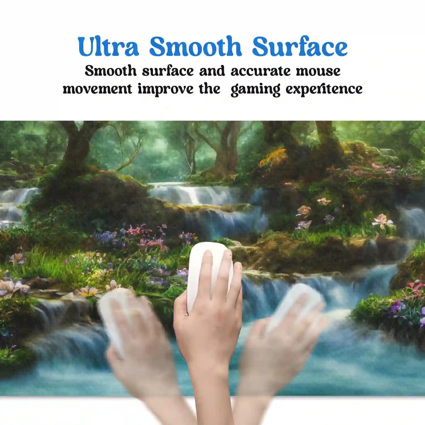 Enchanted Forest Waterfalls Desk Mat