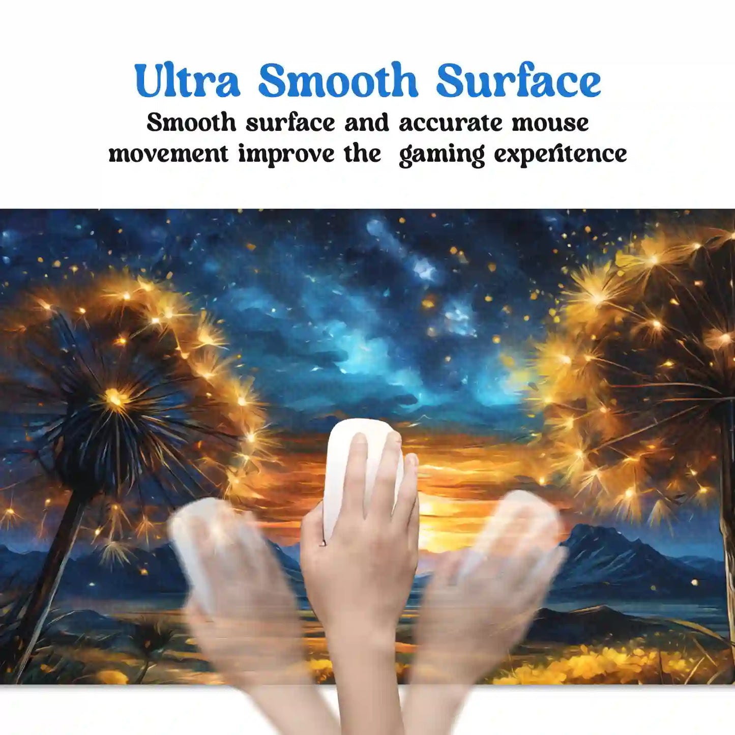 Golden Dreams at Dusk Desk Mat