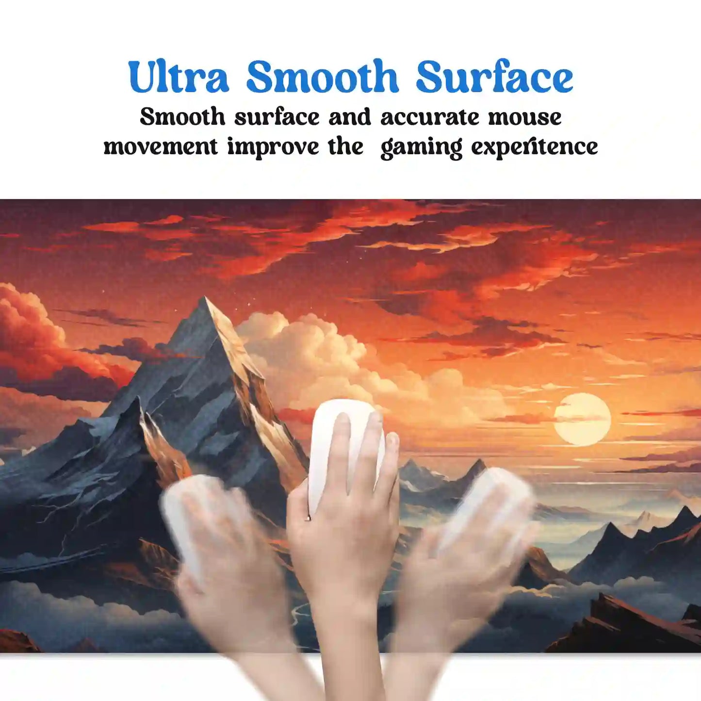 Majestic Mountain Sunset Desk Mat