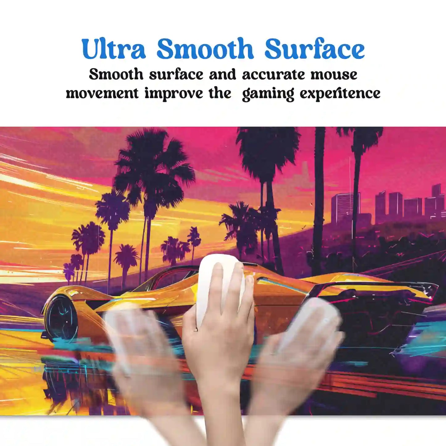 Sunset Drive: Futuristic Speed Desk Mat