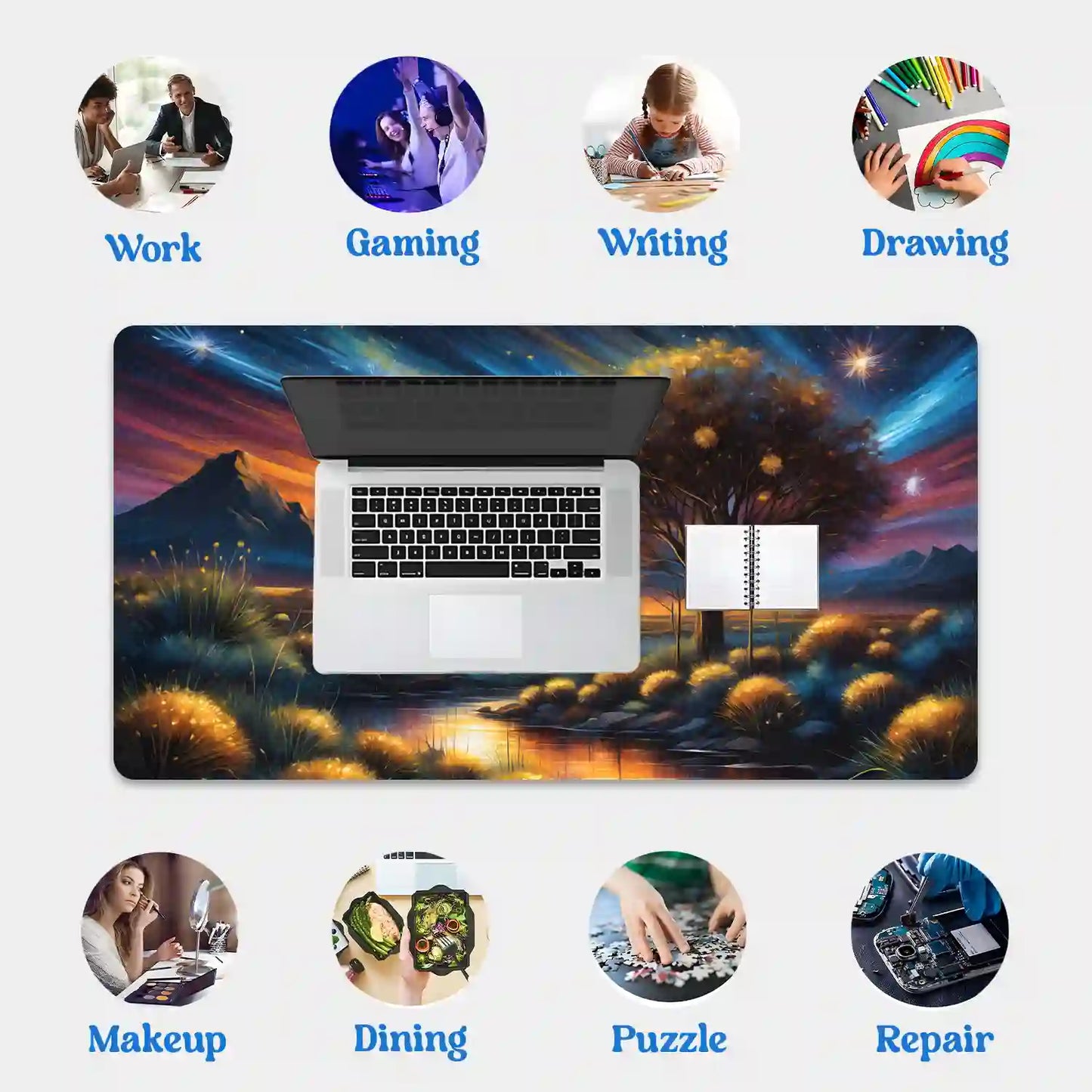 Celestial Sunset Oasis Desk Mat