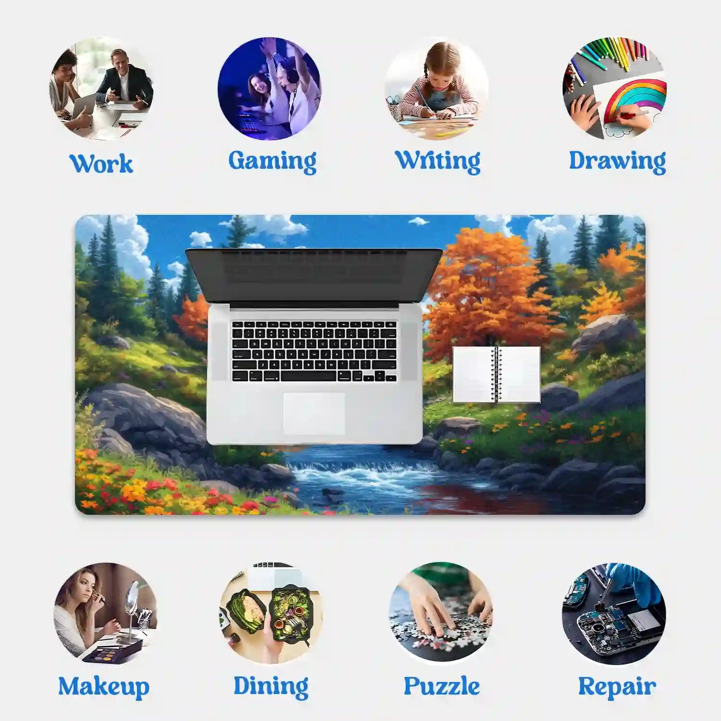 Autumn Stream Serenity Desk Mat