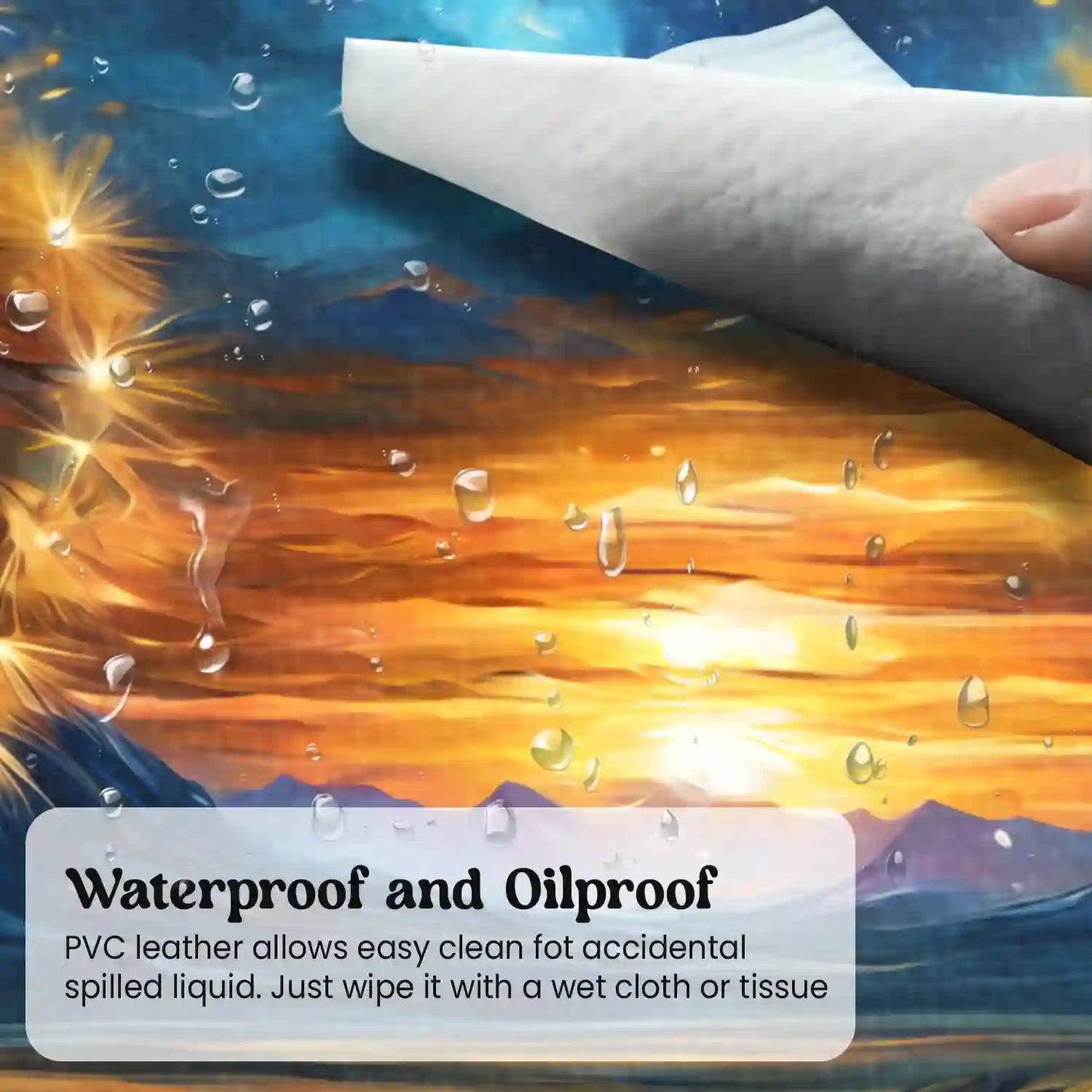 Golden Dreams at Dusk Desk Mat