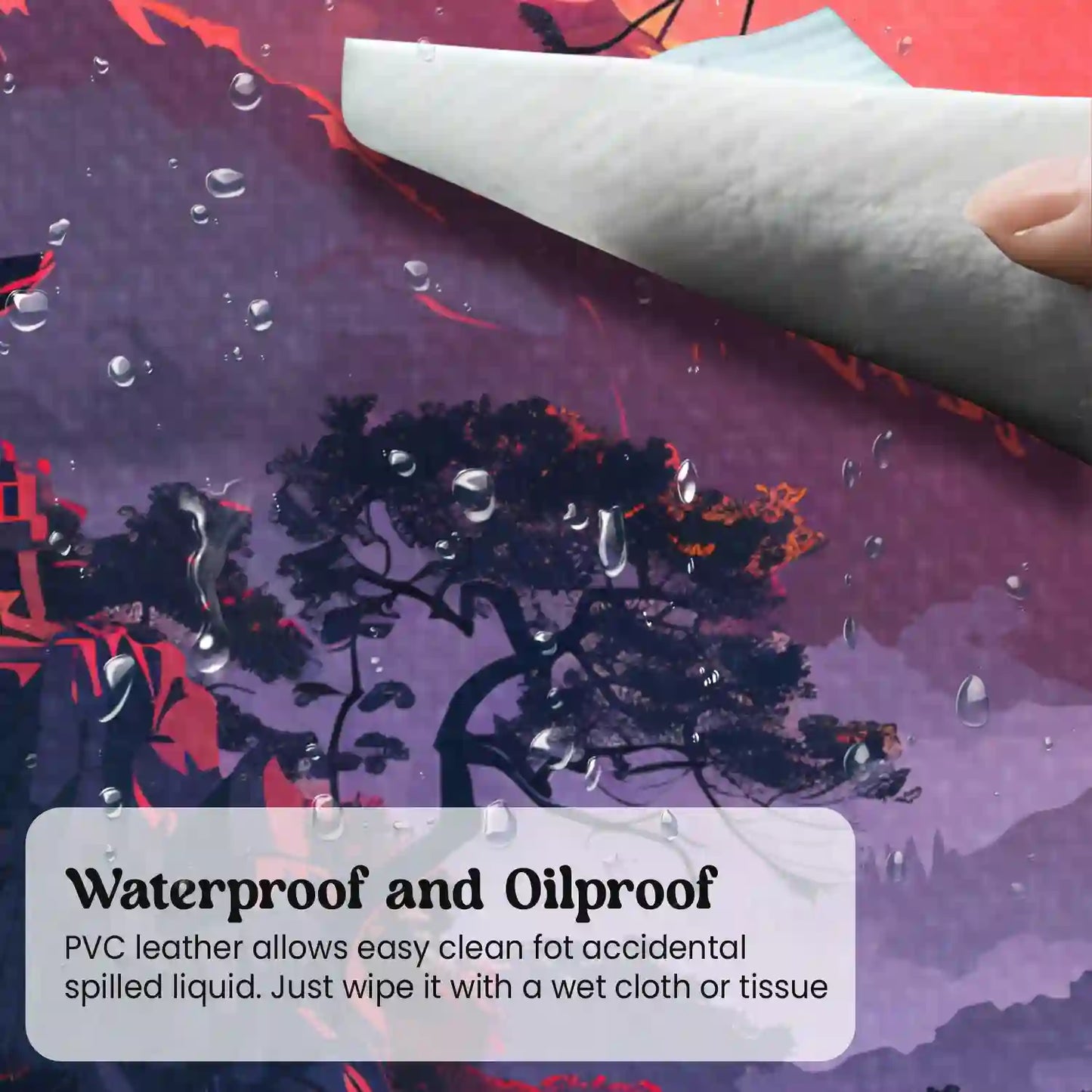 Tranquil Mountain Temple at Sunset Desk Mat