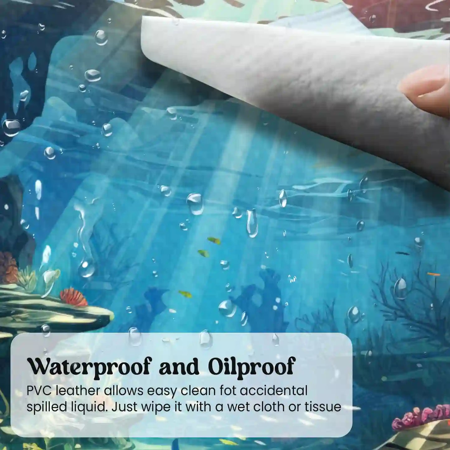 Sunlit Underwater Paradise Desk Mat