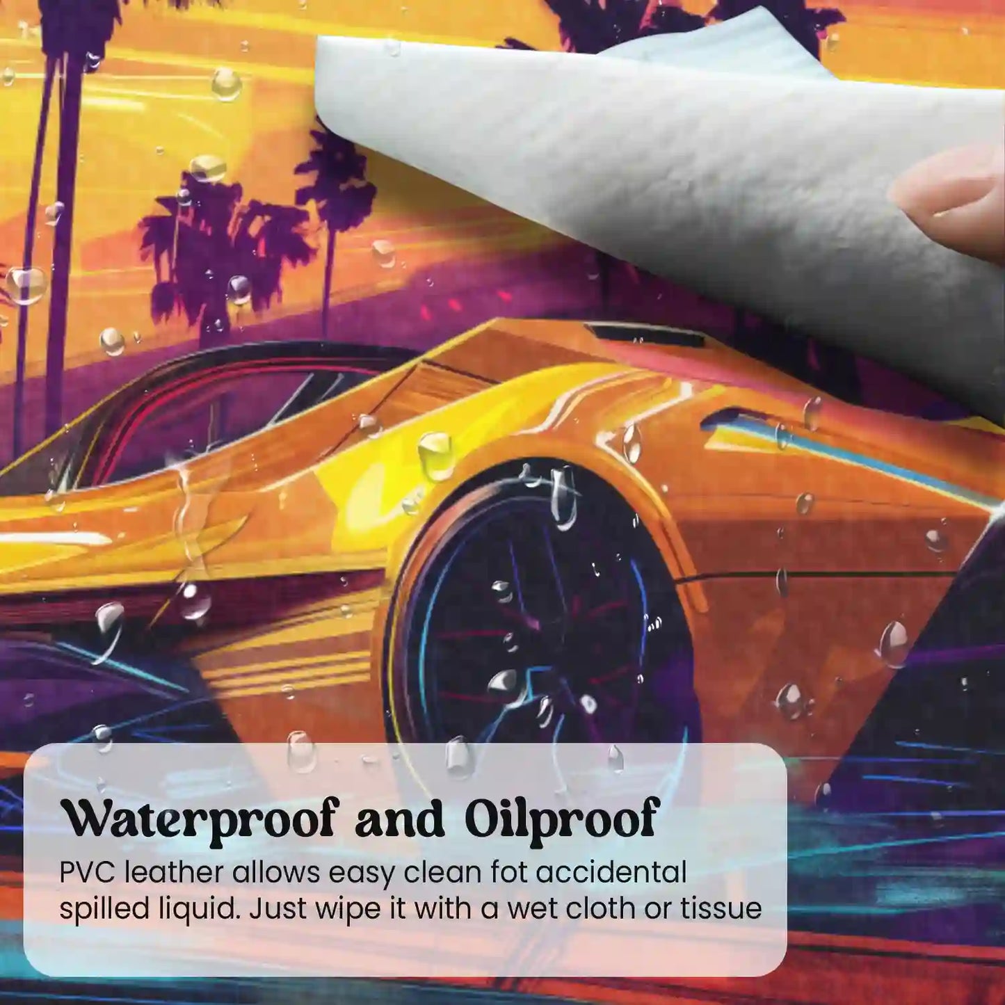 Sunset Drive: Futuristic Speed Desk Mat