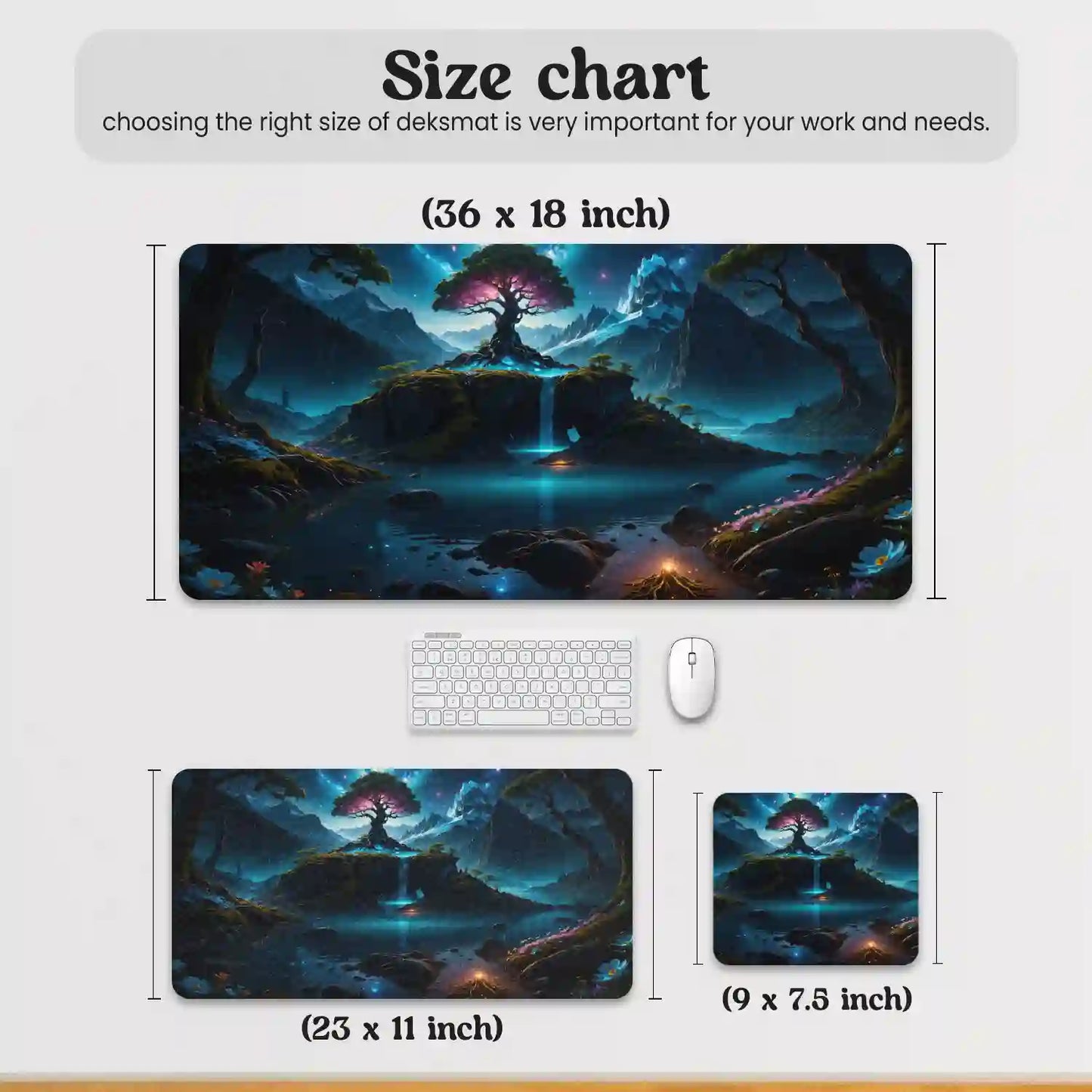 Moonlit Enchanted Tree Desk Mat