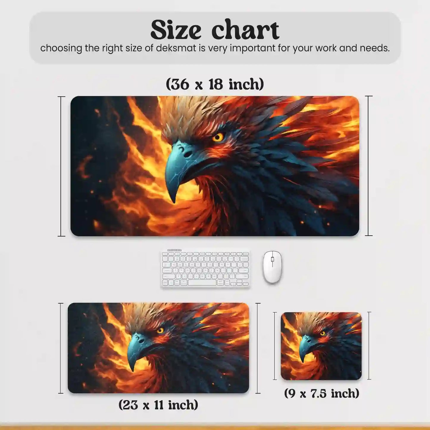 Ethereal Forest eagle Desk Mat