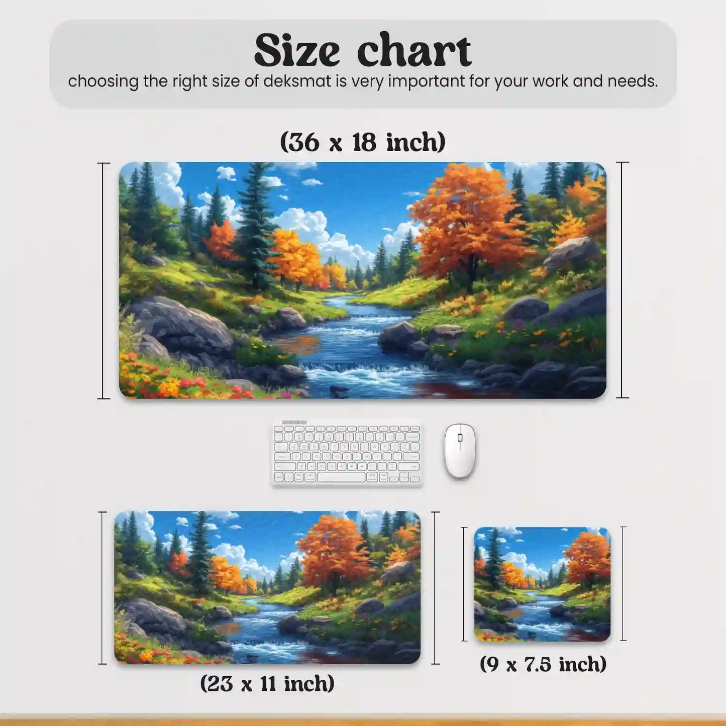 Autumn Stream Serenity Desk Mat