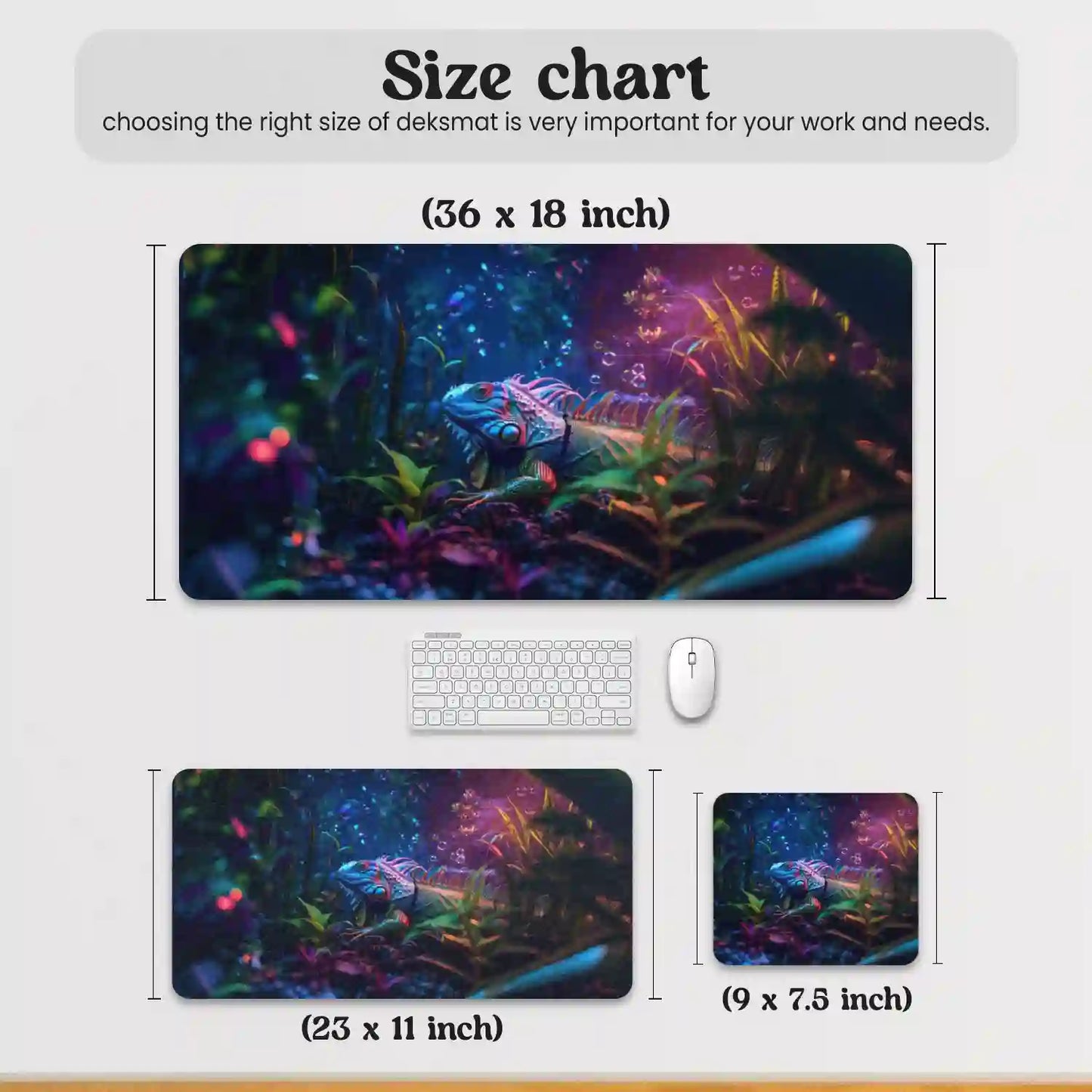 Mystical Jungle Iguana Desk Mat